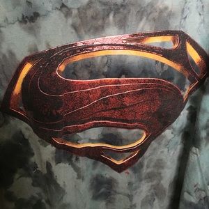 Superman Logo Blue Tie Dye T Shirt Men’s XXL